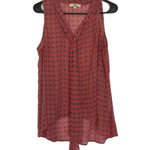 Ya Los Angeles Sleeveless Neck Tie Blouse Sz Large